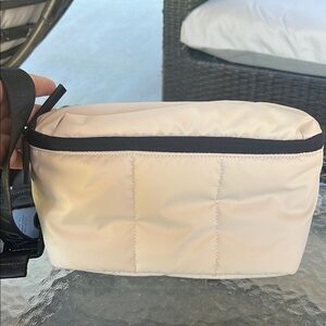 CALPAK Luka Belt Bag in Oatmeal | Puffy Crossbody Sling